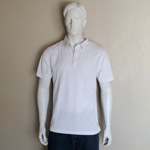 LINKSOUL Men's Golf Polo White Large